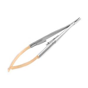 Castroviejo Micro Needle Holder 18.5cm/20cm Straight/Curved Lock Steel Manual Surgical <b>Instrument</b> CE Certified By Grip Surgical - Product Image 6