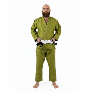Kimono de Jiu-Jitsu pour homme, vert olive, coupe classique, 100% coton respirant, uniforme de Jiu-Jitsu, vêtements d'arts martiaux pour adultes - Product Image 1