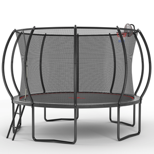 Trampoline d'escalade en forme de citrouille YC 12FT noir et rouge, jouets de saut - Product Image 4