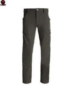 Pantalon de chasse softshell unisexe pour l'extérieur, polyester imprimé, résistant à l'eau, extensible, tactique, randonnée, trekking, travail, pêche, multi-usages - Product Image 1