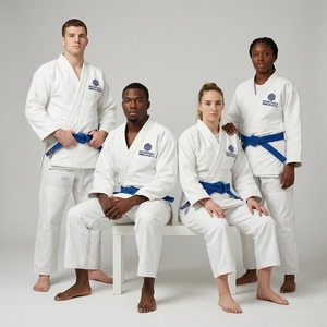 Kimono de Karaté en Coton Premium avec Logo Personnalisé, Tenue d'Arts Martiaux pour Enfants, Kimono de Judo Blanc, Entraînement Professionnel, Taekwondo Dobok - Product Image 2