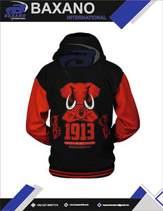 Delta |   Sigma |   Sudadera con Capucha de la Hermandad Theta DST, Diseño de Elefante Negro y Rojo con Letras Griegas 1913, Impresión Digital, Sudadera Unisex de Invierno - Product Image 6