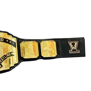 Cinturón de Campeón de Lucha Libre Peso Pesado Indiscutible de la WWE, Correa Negra de Calidad Premium con Placas Doradas, Diseño Personalizado, Cinturones para Fanáticos - Product Image 4