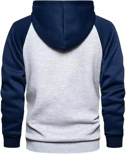 Sudadera con Capucha para Hombre, Manga Raglán, Gris Marino, Algodón, Felpa Francesa, Informal, para Otoño, con Bolsillo Delantero, Corte Regular - Product Image 2