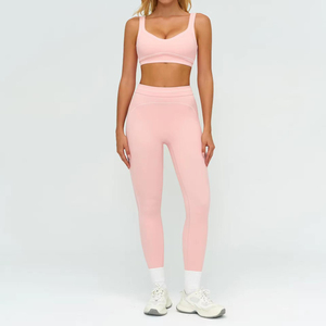 Women Yoga <b>Set</b> Gradient Color Plus Size Fitness Activewear Drawstring Waist Breathable Workout <b>Set</b> - Product Image 2
