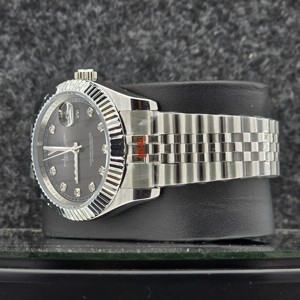 Relojes Mecánicos de 41 mm, Automáticos, de Acero Inoxidable, Dorados, de Dos Tonos, con Bisel Estriado, Fecha, Reloj de Lujo para Hombre con Diamantes, Correa de 16 mm, Puntero - Product Image 3