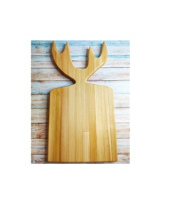Planche à découper rectangulaire en bois massif avec poignée confortable, bloc de découpe robuste pour la cuisine quotidienne - Product Image 2