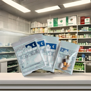Sac à fermeture éclair médical en LDPE imprimé sur mesure pour la distribution de médicaments en pharmacie, utilisation en clinique hospitalière - Product Image 1
