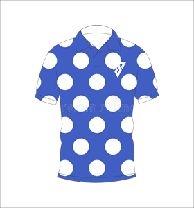 Camisa Polo para Hombre con Puntos Blancos y Azules, Sublimación Personalizada, Manga Corta, Verano, Casual, Transpirable, Ligera, para Golf - Product Image 1