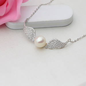 จี้ปีกนางฟ้าเงินแท้ S925 พร้อมสร้อยคอแบบโซ่ยาว 9-10 นิ้ว อุปกรณ์ DIY จี้แฟชั่น 364 แบบ - Product Image 2