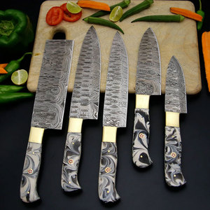 Ensemble de couteaux de cuisine professionnels en acier Damas, design élégant et raffiné, couteaux de chef, durables, performants et fiables pour la cuisine quotidienne - Product Image 6