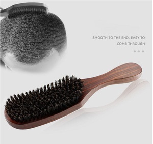 CestoMen Meilleure brosse à barbe pour homme, en poils de sanglier et nylon doux mélangés, manche en bois, pour massage, nettoyage et antistatique - Product Image 6