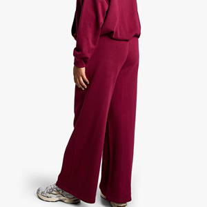 2027 Custom Women Casual Wide Leg Sweatpants Regular Fit <b>Winter</b> casual wear Cotton Fleece Activewear ladies <b>Trousers</b> - Product Image 5