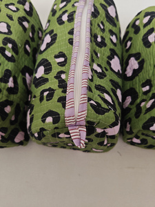 Sacs de maquillage en coton durable à imprimé floral Leporad vert foncé, pochettes indiennes, trousse de toilette de voyage, organiseur de cosmétiques - Product Image 5