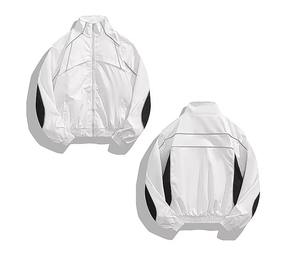 Ensemble de survêtement unisexe personnalisé en nylon : veste coupe-vent zippée et pantalon de jogging - Product Image 3