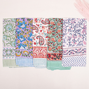 Versatile Wrist-Cuff & Bag Accessory Bohemian Floral Cotton <b>Square</b> <b>Scarf</b> Bandana & Pocket <b>Square</b> Kerchief - Product Image 4