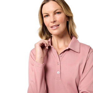 Polo de Alta Calidad Personalizado para Mujer, Corte Ajustado, 100% Algodón, Cuello en V, Buen Precio, con Decoración de Logotipo Impreso en Capas - Product Image 5