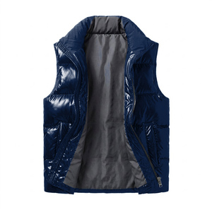 Chaleco Acolchado Impermeable y Cortavientos para Hombre, Ecológico, con Bolsillos Laterales, Relleno 100% Poliéster, Ropa de Invierno para EE. UU. - Product Image 4