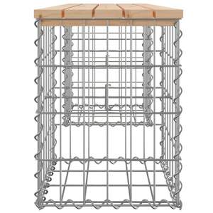 Banco de Jardín de Madera de Pino Macizo con Acero Galvanizado, Banco de Patio Compacto de Madera Natural - Product Image 4