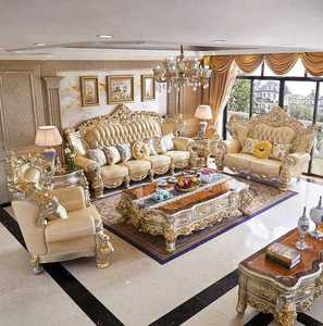 Victorian <b>Gold</b> Finish Living Room <b>Sofa</b> Set Luxury Formal Style Living Room Furniture Set Antique Golden Finish Victorian <b>Sofa</b> - Product Image 5
