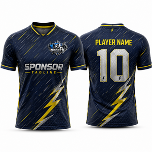 เสื้อซ้อมฟุตบอลผู้ชายรุ่นใหม่ ผ้าถักโพลีเอสเตอร์ ป้องกันการเป็นขุย สวมใส่สบาย เหมาะสำหรับการแข่งขัน พร้อมโลโก้แบบกำหนดเอง - Product Image 1
