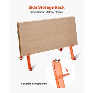 Set di 2 Cavalletti Pieghevoli Resistenti, Capacità di Carico 1800 Libbre, Altezza Regolabile, con Gambe Robuste per Lavori Artigianali - Product Image 6