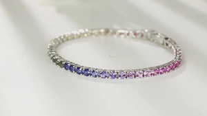 Elegante Brazalete de Diamantes Redondos con Corte Brillante, Plata 925, Clásico para Mujer, Certificado IGI, Color D, Diamantes Cultivados en Laboratorio - Product Image 6