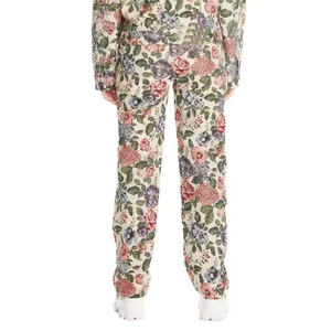 Pantalons à imprimé floral d'inspiration vintage pour femmes - Pantalons doux et légers avec motif floral rétro, idéal pour les femmes - Product Image 6