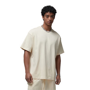 T-shirts à manches courtes surdimensionnés pour hommes, chemises de fitness grande taille, style épais 305 g/m², t-shirts de sport en coton - Product Image 1