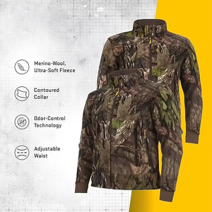 Veste de chasse imperméable à manches longues camouflage hiver unisexe GRACE SIGN GS-HW, doublure en polaire, silencieuse, pour la chasse en plein air - Product Image 3