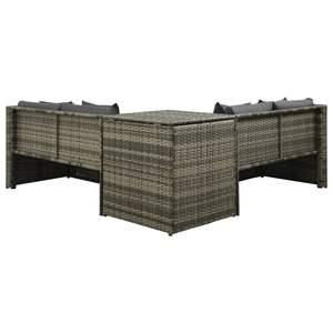 Juego de 4 Muebles de Patio Gris Oscuro, Colección Duradera para Comer al Aire Libre - Product Image 4