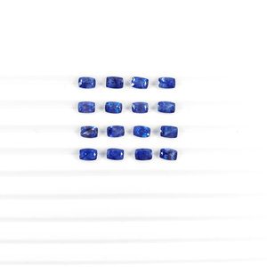 พลอยไพลินบลูแซฟไฟร์ธรรมชาติทรงยาวขนาด 4x6 มม. แบบปรับขนาดได้, พลอยไพลินบลูแซฟไฟร์ธรรมชาติทรงเหลี่ยมสำหรับทำเครื่องประดับ - Product Image 2