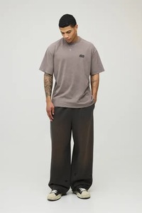 เสื้อยืดทรงบ็อกซี่โอเวอร์ไซส์ผ้าฝ้ายหนาน้ำหนักมากสำหรับผู้ชาย ทรงหลวมไหล่ตก สไตล์สตรีทแวร์ลำลอง แฟชั่นฤดูร้อน - Product Image 6