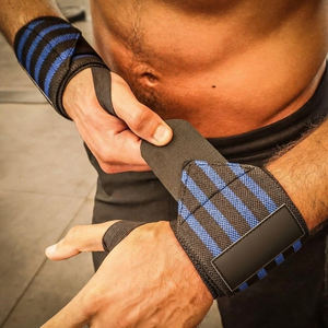 Muñequeras Deportivas Transpirables de Poliéster y Nylon con Gancho, Ideales para Levantamiento de Pesas y Fitness, con Logotipo Personalizado OEM - ¡Venta Caliente! - Product Image 4