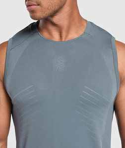 2026 Gradient Color Edge Vintage Washed <b>Vest</b> Tank <b>Top</b> Waffle Sleeveless T-Shirt High Street Style Knitted OEM Serviced for Men - Product Image 6