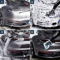 Shampooing de lavage automobile professionnel 500 ml à revêtement céramique, parfum citron, mousse haute, pH neutre, protection de peinture sans rayures