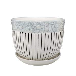 Pot de fleurs en céramique élégant pour la maison, le bureau et la table. Pot de fleurs décoratif en céramique pour balcon, jardin et plantes d'intérieur. - Product Image 6