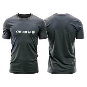 T-shirt de sport pour homme 100 % coton de haute qualité, vêtements d'entraînement, impression personnalisée, service OEM, anti-boulochage, coupe ample - Product Image 3