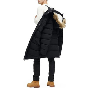 <b>Men</b>’s Extra <b>Long</b> Fleece Puffer <b>Jacket</b> Hooded Winter Parka Warm Water-Resistant Insulated Coat Cold Weather Outerwear - Product Image 6