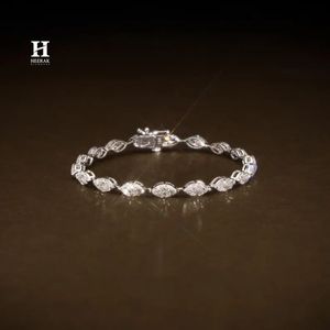 Luxury Marquise Cut Tennis Bracelet - 18K White Gold Lab Grown Diamond Bridal Jewelry for Women - Product Image 2
