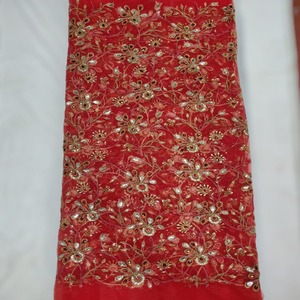 ผ้าลูกไม้แฟชั่นคุณภาพเยี่ยม ดีไซน์ล่าสุด ประดับด้วยงานปักลายดอกไม้ ตกแต่งด้วยคริสตัล เหมาะสำหรับงานปาร์ตี้ ผลิตจากโพลีเอสเตอร์/คอตตอน ป้องกันไฟฟ้าสถิต - Product Image 1