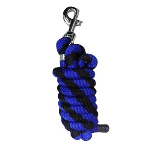 Cuerdas de guía para caballos de dos tonos, hechas a mano con nailon, algodón y poliéster, en colores vibrantes. Cuerda de guía para caballos trenzada a mano. - Product Image 2