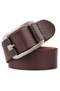 Ceinture en cuir de vache marron, couleur unie, boucle à ardillon rectangulaire argentée, style décontracté, durable, ceinture pour homme - Product Image 2