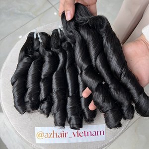 Bouncy Funmi Wavy Collected Directly From 100% Vietnamese Raw Human <b>Hair</b> Extensions With Wholesale Price - Product Image 1