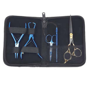 Kit de Herramientas para Extensiones de Cabello de Plástico y Acero Inoxidable de Alta Calidad OEM con Logotipo, Tijeras Reutilizables y Lazo de Tracción para Salón de Belleza - Product Image 3