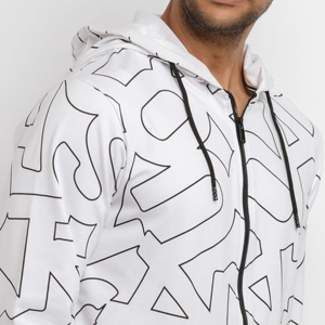 Sudadera con capucha y cremallera para hombre, de alta gama, estilo urbano, con bordado en el hombro. - Product Image 4