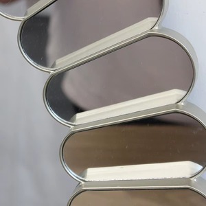 Multi Decorative Glass & Metal <b>Round</b> Rustic Handmade Contemporary <b>Wall</b> Hanging <b>Mirror</b> for Living Room Bathroom From REHMAN CRAFT - Product Image 4