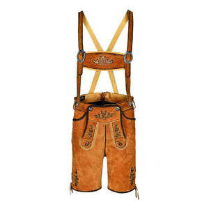 Pantalones Cortos de Cuero Casuales Estilo Bávaro Alemán Trachten, Diseño Personalizado, Última Moda, para Oktoberfest, con Botones, Tallas XS a XXL, Corte Medio - Product Image 4
