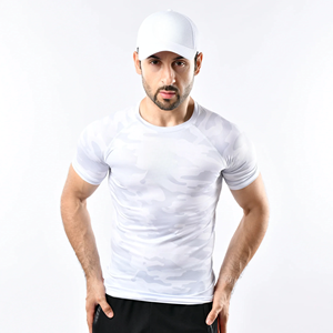 <b>mens</b> fitness compression t shirt gym workout athletic wear <b>stretch</b> quick dry tee manufacturer - Product Image 4
