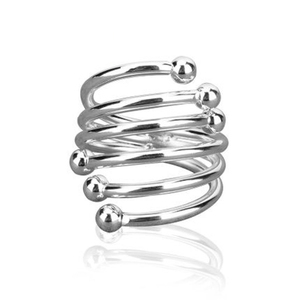 Porte-serviettes en spirale perlé, design à six perles, décoration de table décorative pour dîner, mariage, hôtel, banquet, vente en gros - Product Image 2